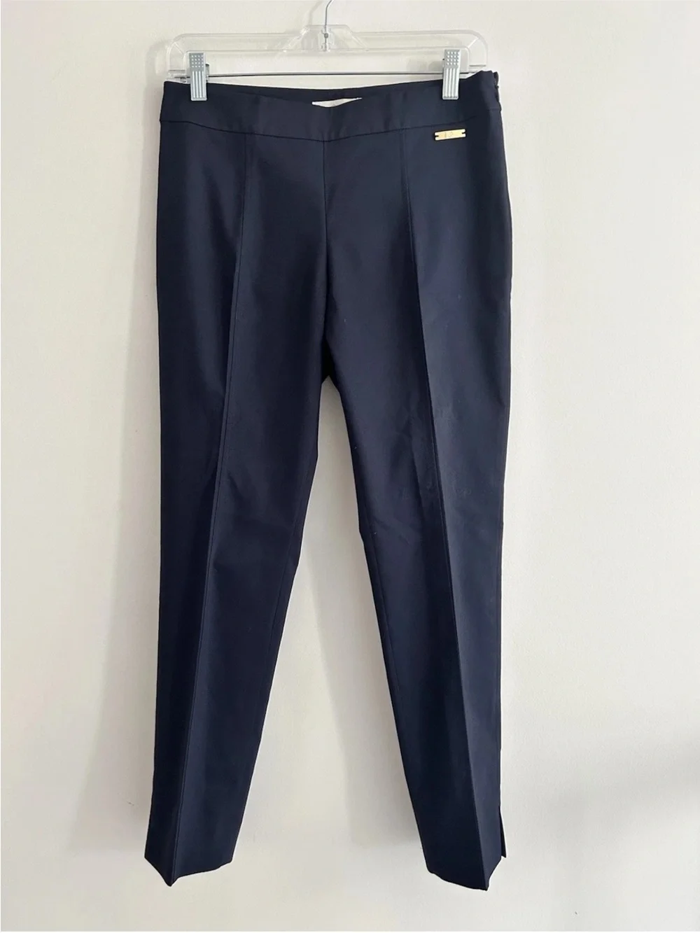 Tory Burch | Callie Skinny Crop Pants Size 4 Navy Blue Slimming Trousers